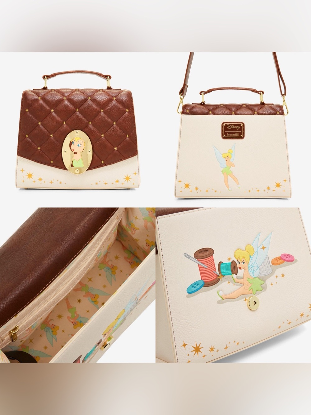 NWOT Loungefly Disney Peter Pan Tinker Bell Lock Handbag - BoxLunch
Exclusive